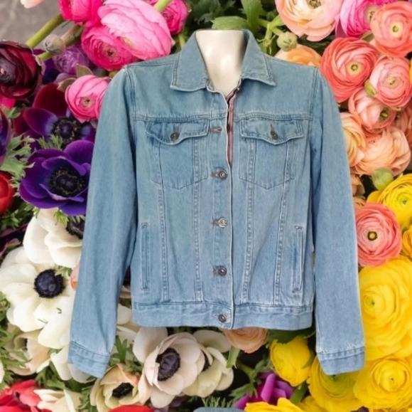 Christopher & Banks Light Wash Jean Jacket Soft Girl Coastal Cowgirl Western - Picture 1 of 5